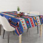 Australia Christmas Tablecloth Xmas Beach Vibes Navy
