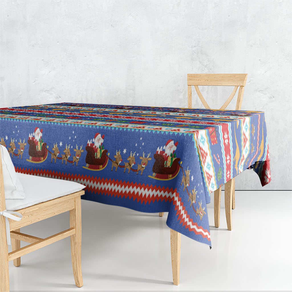 Australia Christmas Tablecloth Xmas Beach Vibes Navy