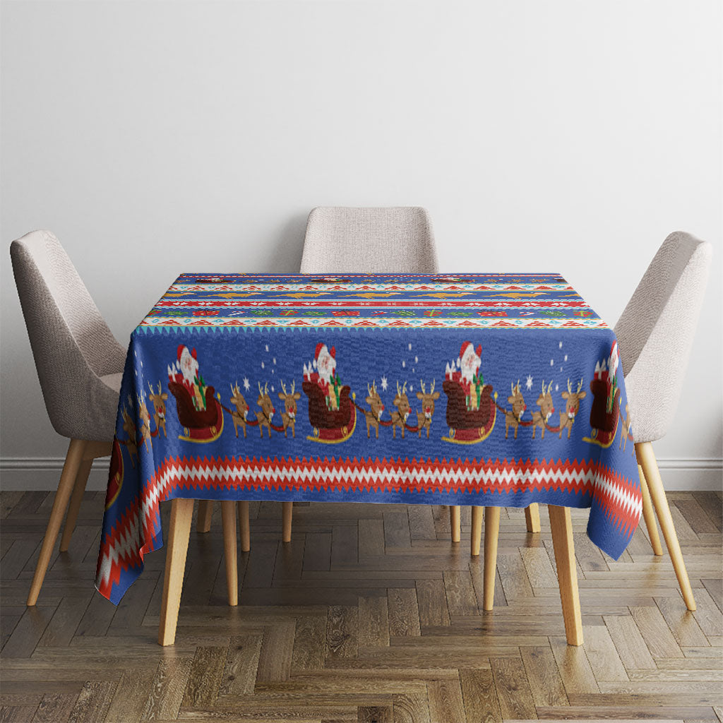 Australia Christmas Tablecloth Xmas Beach Vibes Navy
