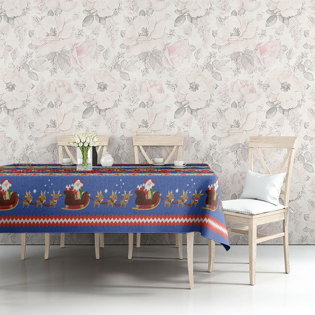 Australia Christmas Tablecloth Xmas Beach Vibes Navy