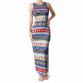 Australia Christmas Tank Maxi Dress Xmas Beach Vibes Navy