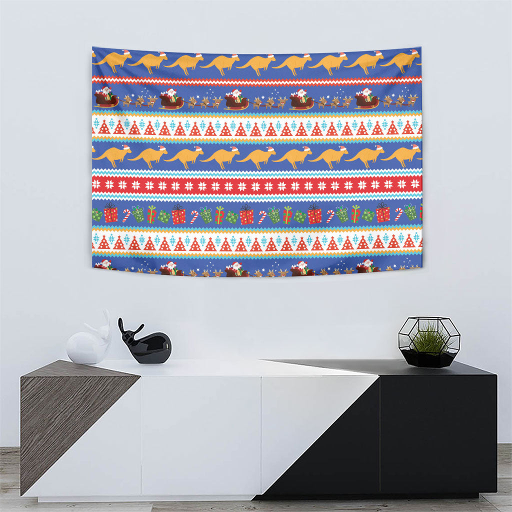 Australia Christmas Tapestry Xmas Beach Vibes Navy