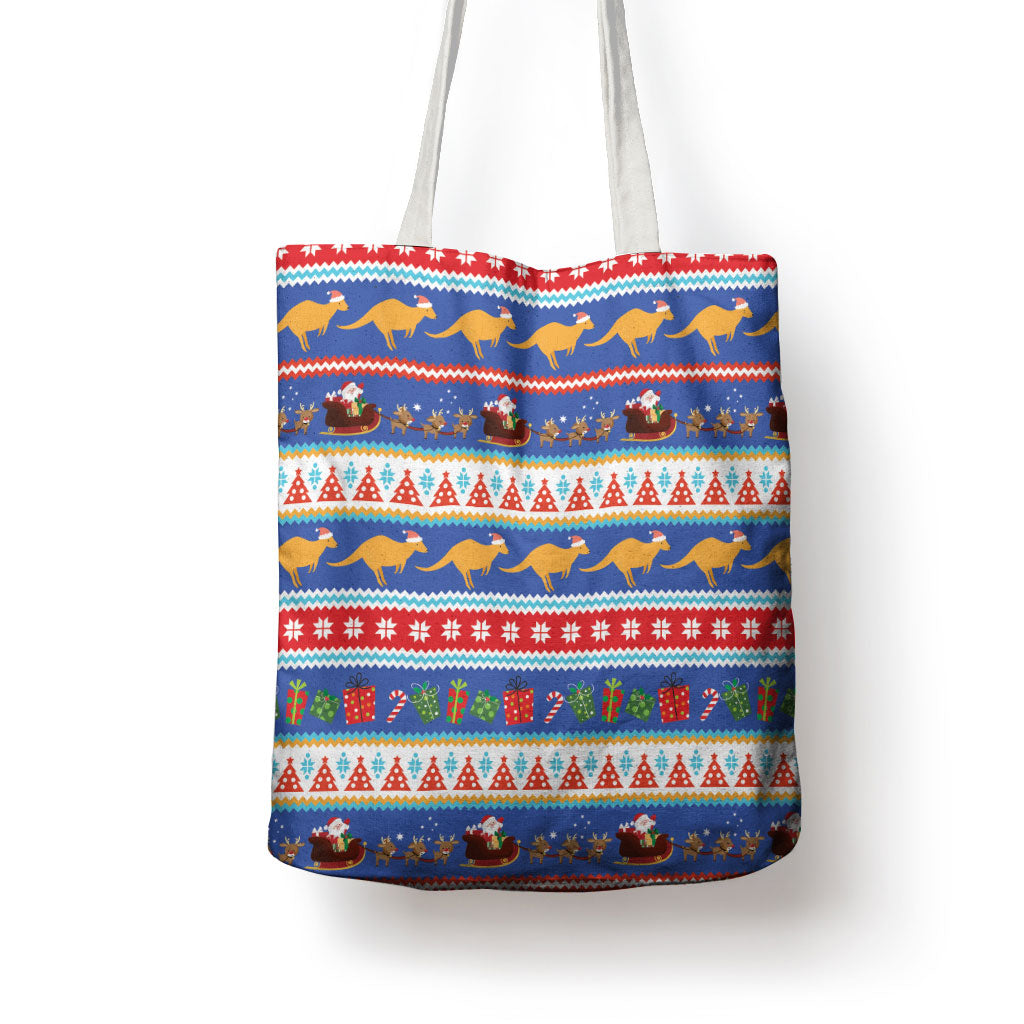 Australia Christmas Tote Bag Xmas Beach Vibes Navy