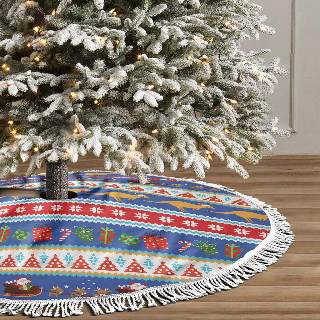 Australia Christmas Tree Skirt Xmas Beach Vibes Navy
