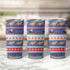 Australia Christmas Tumbler Cup Xmas Beach Vibes Navy