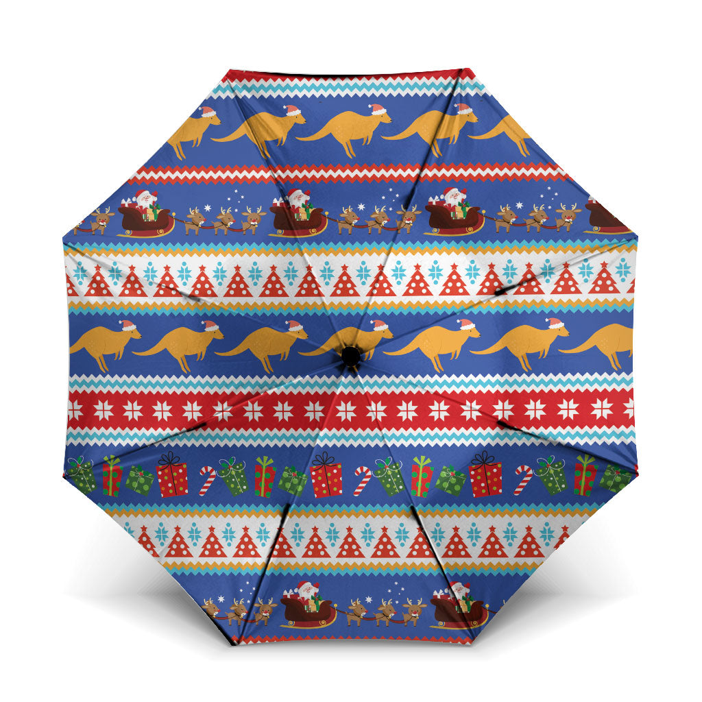 Australia Christmas Umbrella Xmas Beach Vibes Navy