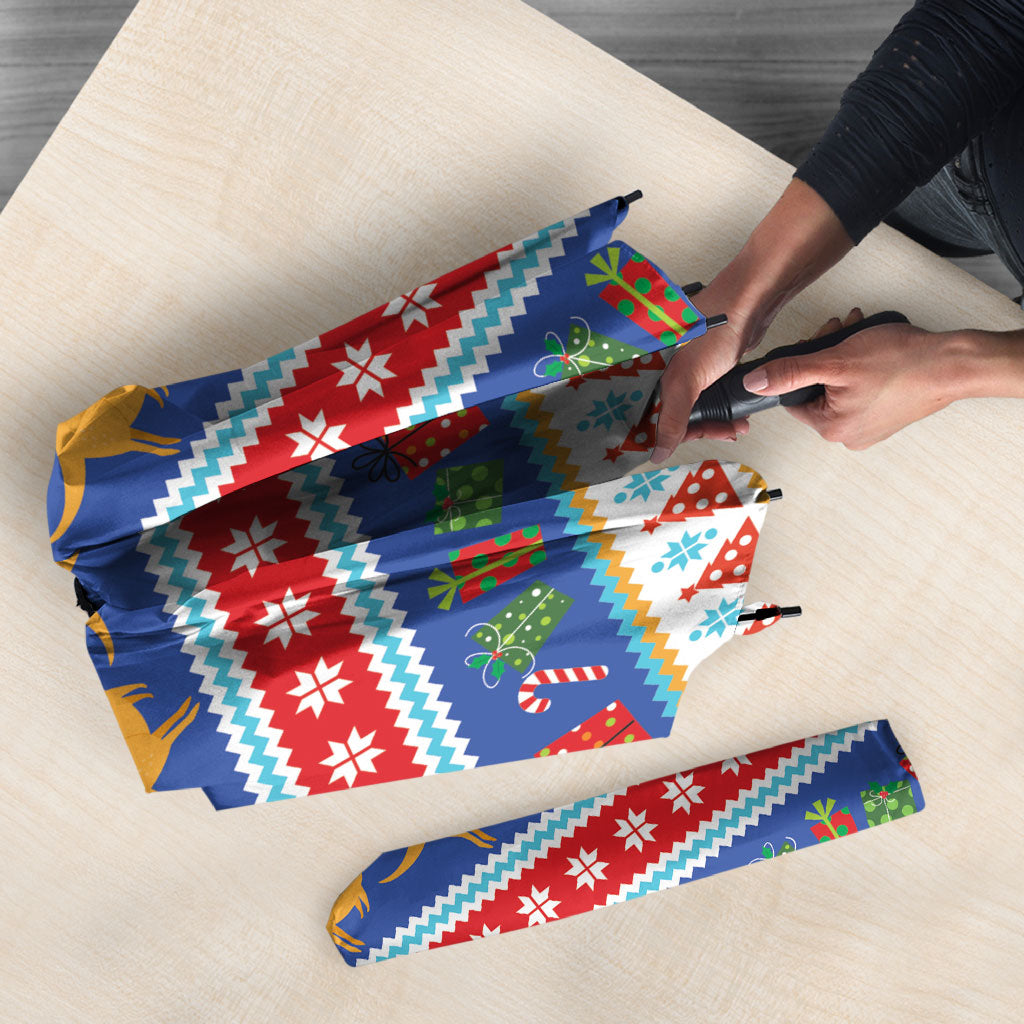 Australia Christmas Umbrella Xmas Beach Vibes Navy