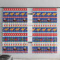 Australia Christmas Window Curtain Xmas Beach Vibes Navy