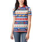 Australia Christmas Women Polo Shirt Xmas Beach Vibes Navy