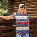 Australia Christmas Women Polo Shirt Xmas Beach Vibes Navy