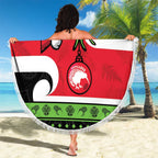 New Zealand Funny Christmas Beach Blanket Maori Tiki