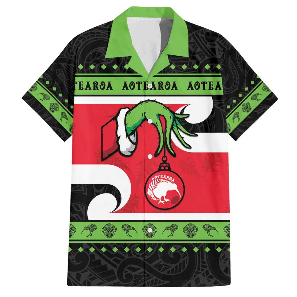 New Zealand Funny Christmas Family Matching Off Shoulder Maxi Dress and Hawaiian Shirt Maori Tiki