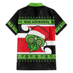 New Zealand Funny Christmas Family Matching Puletasi and Hawaiian Shirt Maori Tiki