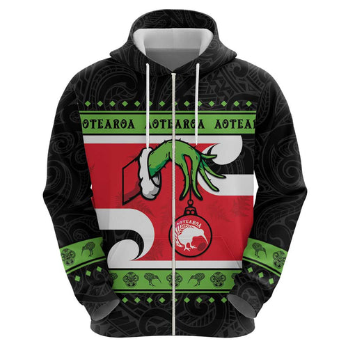 New Zealand Funny Christmas Hoodie Maori Tiki