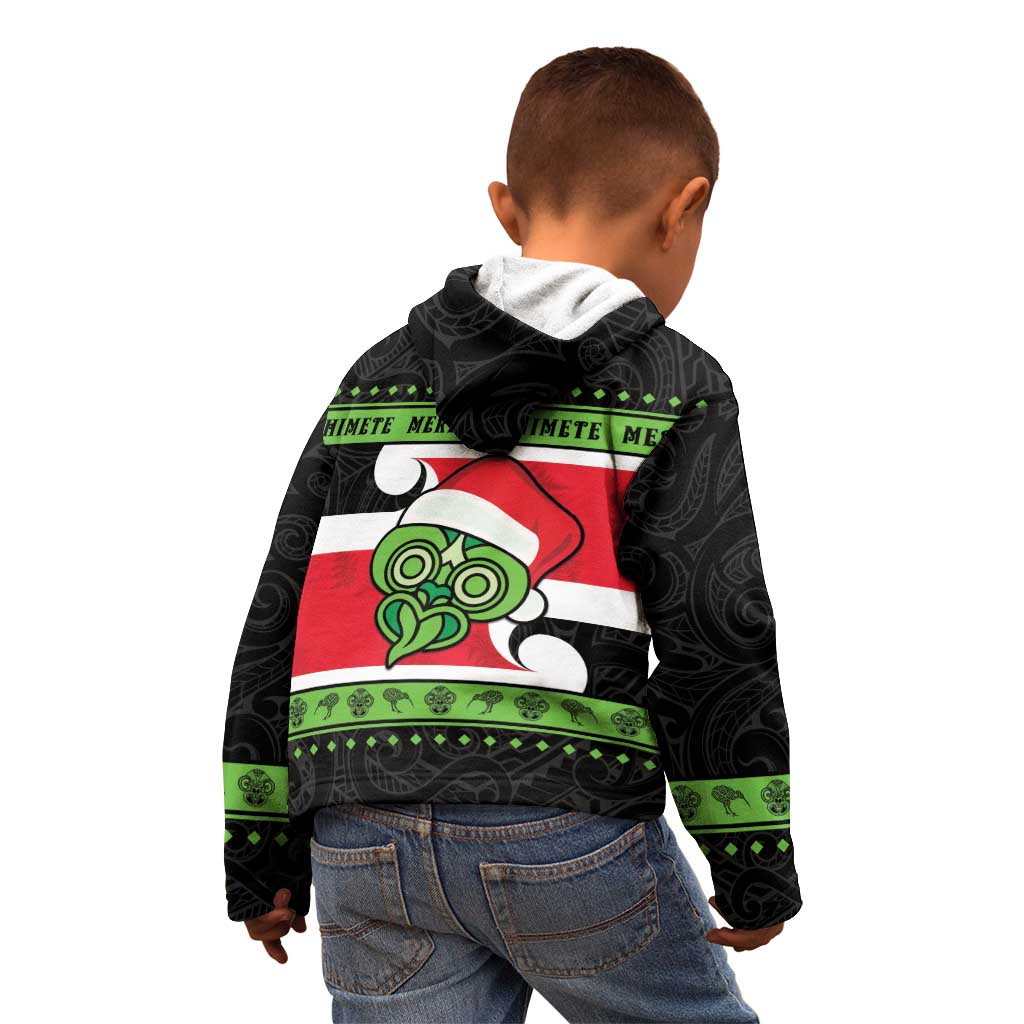 New Zealand Funny Christmas Kid Hoodie Maori Tiki
