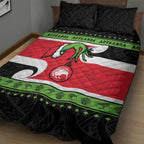 New Zealand Funny Christmas Quilt Bed Set Maori Tiki