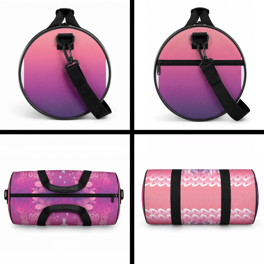 New Zealand Matariki Duffle Bag Maori Marae Purple Galaxy
