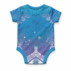 New Zealand Matariki Baby Onesie Maori Marae Cyan Galaxy