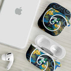 New Zealand Tui Bird AirPods Case Maori Koru With Kowhai Flowers