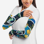 New Zealand Tui Bird Arm Sleeves Maori Koru With Kowhai Flowers