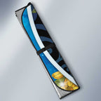 New Zealand Tui Bird Auto Sun Shade Maori Koru With Kowhai Flowers