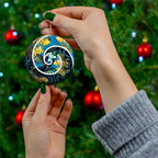 New Zealand Tui Bird Ceramic Ornament Maori Koru With Kowhai Flowers