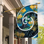 New Zealand Tui Bird Garden Flag Maori Koru With Kowhai Flowers