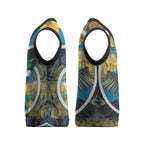 New Zealand Tui Bird Christmas Knitted V-Neck Vest Maori Koru With Kowhai Flowers