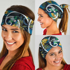 New Zealand Tui Bird Neck Gaiter Maori Koru With Kowhai Flowers