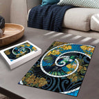 New Zealand Tui Bird Puzzle Maori Koru With Kowhai Flowers