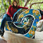 New Zealand Tui Bird Quilt Maori Koru With Kowhai Flowers