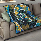 New Zealand Tui Bird Quilt Maori Koru With Kowhai Flowers