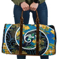 New Zealand Tui Bird Travel Bag Maori Koru With Kowhai Flowers