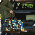 New Zealand Tui Bird Travel Bag Maori Koru With Kowhai Flowers