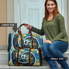 New Zealand Tui Bird Travel Bag Maori Koru With Kowhai Flowers