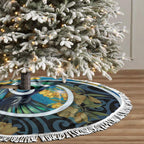 New Zealand Tui Bird Tree Skirt Maori Koru With Kowhai Flowers