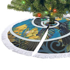 New Zealand Tui Bird Tree Skirt Maori Koru With Kowhai Flowers