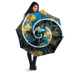 New Zealand Tui Bird Umbrella Maori Koru With Kowhai Flowers