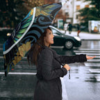 New Zealand Tui Bird Umbrella Maori Koru With Kowhai Flowers