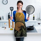 New Zealand Kiwi Bird Apron Silver Fern Mix Maori Pattern