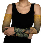 New Zealand Kiwi Bird Arm Sleeves Silver Fern Mix Maori Pattern