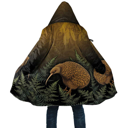New Zealand Kiwi Bird Cloak Silver Fern Mix Maori Pattern