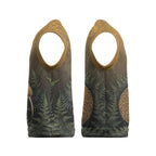 New Zealand Kiwi Bird Christmas Knitted V-Neck Vest Silver Fern Mix Maori Pattern
