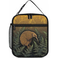 New Zealand Kiwi Bird Lunch Bag Silver Fern Mix Maori Pattern