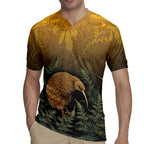 New Zealand Kiwi Bird Rugby Jersey Silver Fern Mix Maori Pattern