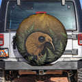New Zealand Kiwi Bird Spare Tire Cover Silver Fern Mix Maori Pattern
