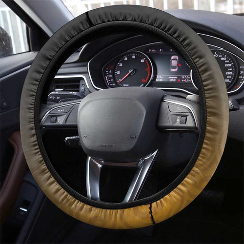 New Zealand Kiwi Bird Steering Wheel Cover Silver Fern Mix Maori Pattern