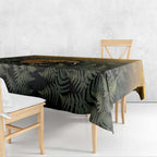 New Zealand Kiwi Bird Tablecloth Silver Fern Mix Maori Pattern