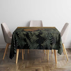 New Zealand Kiwi Bird Tablecloth Silver Fern Mix Maori Pattern