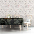 New Zealand Kiwi Bird Tablecloth Silver Fern Mix Maori Pattern